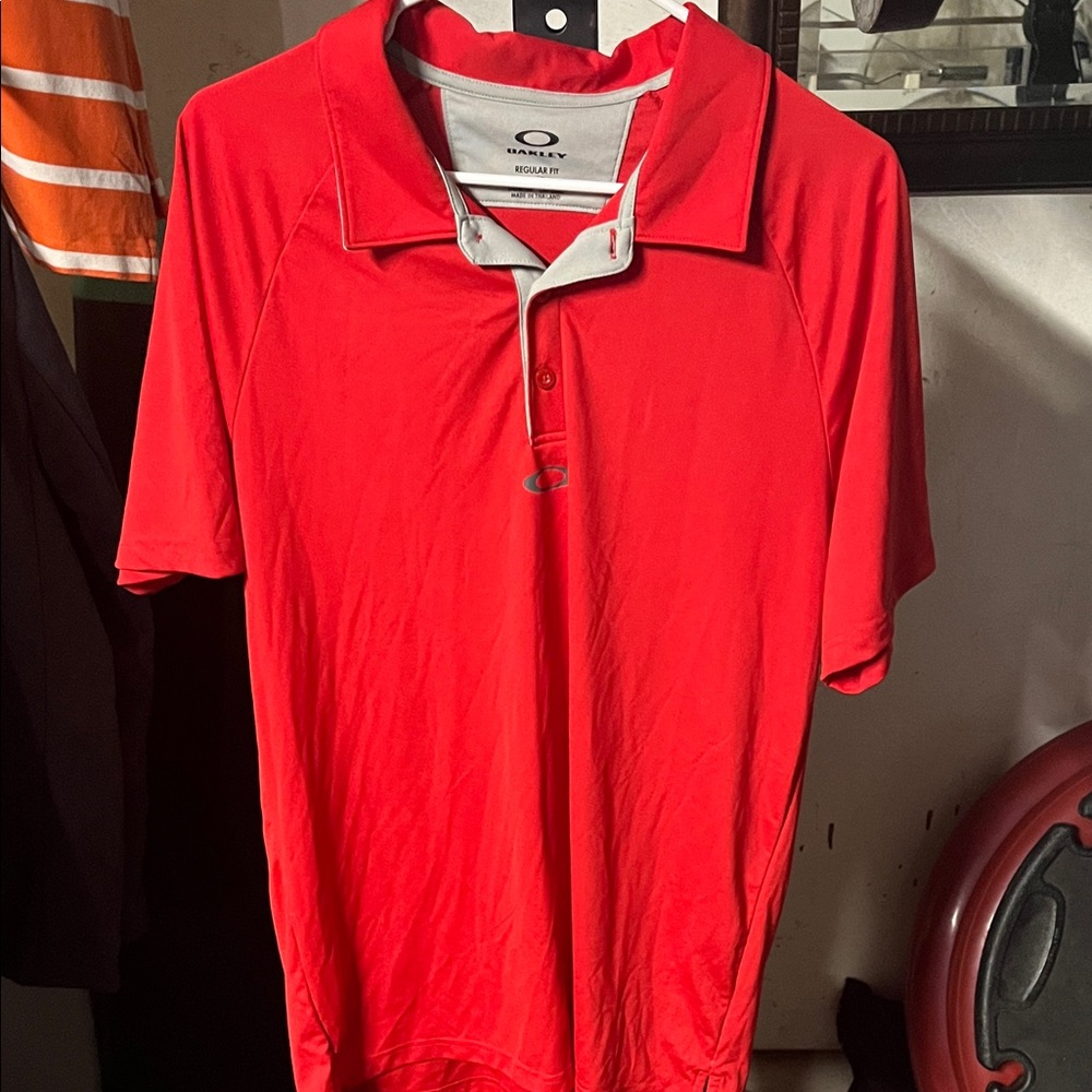 Oakley Men's Vibrant Red Polo Shirt